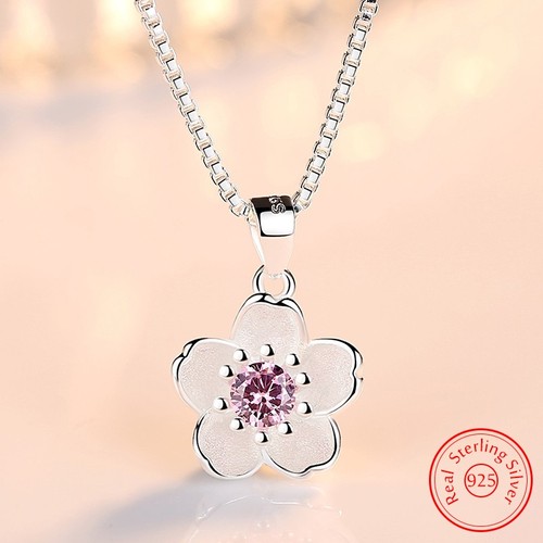 Damen halskette blume 925 - halskette,