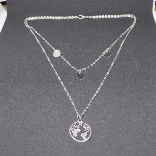 Damen halskette silber world - damen,