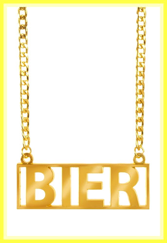 Bier halskette gold - bier,