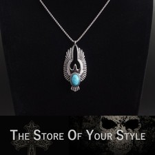 Halskette Adler Türkis Stein